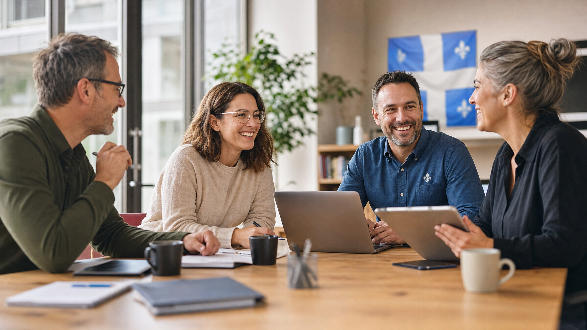 Administrateurs scolaires et enseignants collaborant