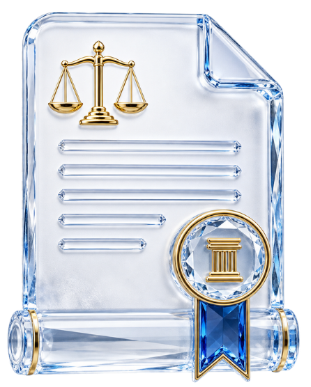 Icône cristal représentant les documents officiels et repères de la trousse
